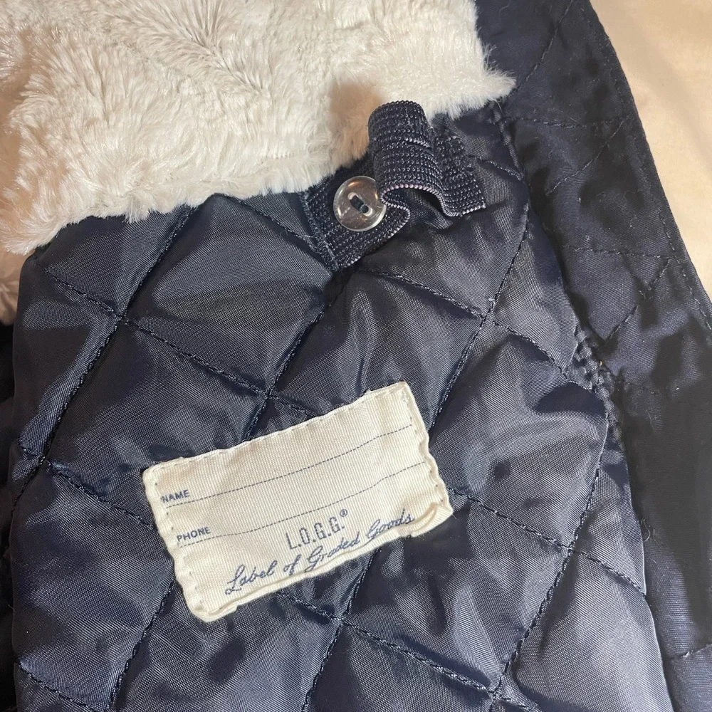 L.O.G.G. by H&M Navy Kids Fur-Lined Jacket, Size 2-3‎ Years